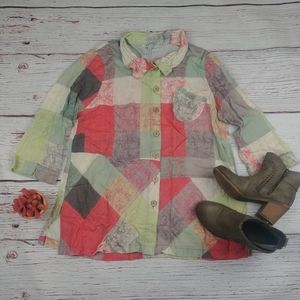 John Mark Patchwork Button Up